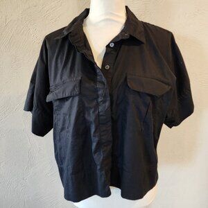 Ann Taylor Loft Cropped Button Up